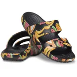 Sandalias Crocs Classic con estampado de frutas tropicales, con diseño de dos tiras y suela de goma.