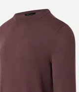 Suéter masculino de cuello redondo y manga larga, confeccionado en tejido de punto liso. Presenta un diseño básico y versátil, ideal para uso diario.