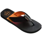 Ojotas Havaianas Urban Print con base verde militar y verde lima, con tiras gruesas verde militar.