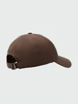 Gorra Boss modelo Zed-B-Icon-HE, color marrón con textura sutil y logo bordado en relieve en el frente.