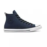 Championes Converse Chuck Taylor All Star Tec Tuff, modelo de caña alta en color azul marino, con cordones negros, puntera de goma blanca y suela con líneas distintivas.