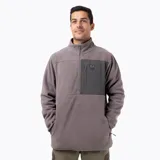 Buzo polar de microfleece con media cremallera frontal, cuello alto y bolsillo en el pecho con cierre. Presenta un panel de contraste en nylon ripstop en la parte superior y puños con ajuste elástico.