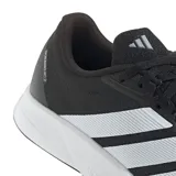 Championes de running Adidas Duramo RC2, color negro con las icónicas tres tiras laterales en blanco y mediasuela blanca con tecnología LIGHTMOTION. Presentan exterior textil respirable, talón y lengüeta acolchados, y suela Adiwear para mayor durabilidad y agarre.