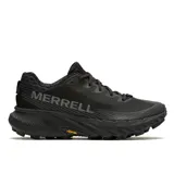 Zapatillas de trail running Merrell Agility Peak 5 para mujer, color negro. Confeccionadas con malla transpirable y TPU, cordones y cintas 100% reciclados, cuello y lengüeta de malla/SBR, anillo D en la polaina, trabas traseras externas en el talón, puntera protectora y resistente a la abrasión, forro de malla transpirable 100 % reciclado, plantilla de malla 100 % reciclada, tratamiento Cleansport NXT™, plantilla de espuma EVA 50 % reciclada, placa de protección contra rocas, ranuras flexibles bidireccionales FLEXconnect®, entresuela de espuma FloatPro™ y suela exterior de goma Vibram® MegaGrip.