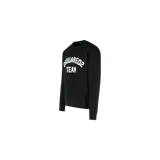 Buzo de cuello redondo Dsquared2, color negro, con estampado frontal en blanco con las inscripciones "DSQUARED2" en arco y "TEAM" debajo.