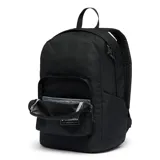 Mochila urbana Columbia de 22 litros, color negro, con compartimento para computadora portátil de hasta 15 pulgadas, respaldo acolchado, bolsillo frontal con cierre y bolsillos laterales para botellas.