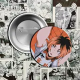 Pin metálico con ilustración de Hinata y Kageyama de Haikyu!