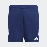Short de entrenamiento Adidas Tiro 26 League color azul marino, con las icónicas tres tiras blancas en los laterales y el logo de la marca en el muslo. Cuenta con bolsillos laterales con cierre y tecnología Climacool para mayor transpirabilidad.