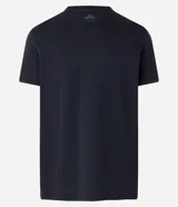 Remera de hombre de algodón color negro, corte comfort, cuello redondo y manga corta.