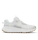 Championes de trekking Columbia Terrastride Crz Omni-Grip, color blanco con suela de goma marrón, diseñados para actividades al aire libre y uso urbano con tecnología de amortiguación y tracción superior.