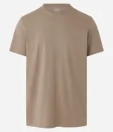 Remera basica masculina Marfinno de corte comfort, confeccionada en algodon peruano de color azul marino, con cuello redondo y mangas cortas de diseño liso.