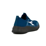 Championes Diadora Tindari de running, color azul con detalles en gris y logo blanco.