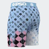Calzoncillos bóxer de hombre PSD con estampado de algodón de azúcar en tonos celeste, rosa y blanco.