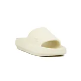 Chanclas Diadora Splash color beige con suela plataforma y tira ancha superior con textura en relieve y logo de la marca.