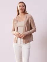 Cardigan tejido color beige, marca Vila Milano.