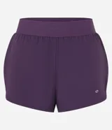 Short deportivo modelo runner de corte holgado, con cintura elástica ancha y bajo redondeado. Confeccionado en tejido técnico de secado rápido, ideal para actividades físicas.