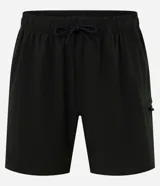 Bermuda Blue Steel de corte clásico, confeccionada en tejido ripstop de poliamida con elastano, en color verde militar. Cuenta con cintura elástica con cordón de ajuste interno, bolsillos laterales y un bolsillo con cierre en el lateral del muslo.