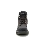 Bota de caña media Caterpillar, confeccionada en una combinación de canvas y gamuza en color negro. Presenta cierre con cordones, suela de goma dentada para mayor tracción y logo de la marca en el lateral y la lengüeta.