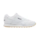 Championes Reebok Glide color blanco con detalles en azul y suela de goma color caramelo.