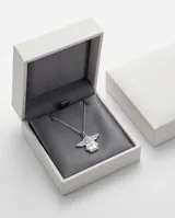 Collar de plata 925 con dije de Baby Yoda de la colección oficial de Disney Star Wars. El dije presenta un diseño detallado con acabado brillante y texturizado, suspendido de una cadena fina de plata.