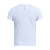 Remera deportiva Under Armour Launch Shortsleeve de color celeste, de manga corta y cuello redondo, confeccionada en tejido suave, ligero y transpirable con tecnología de absorción de sudor.