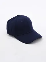 Gorra de béisbol azul marino lisa.