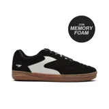 Championes deportivos Hi-Tec Atira Woman, color negro con detalles en blanco y suela de goma marrón.