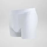 Pack de tres boxers blancos lisos con cintura elástica.