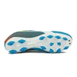 Championes de fútbol Diadora modelo Brasil Elite Veloce, para hombre. Diseño en azul con detalles en blanco, naranja y amarillo.