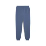 Pantalón de jogging Puma, color azul, con cintura elástica, puños acanalados en los tobillos y logo de la marca estampado en blanco en la pierna izquierda.