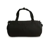 Bolso tipo duffel color negro, plegable, elaborado con ripstop reciclado.