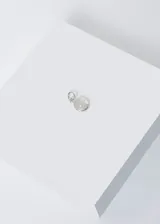 Dije redondo de plata 925 con piedra luna.