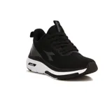 Championes Diadora Moon para mujer, color negro con detalles en blanco. Zapatillas de running con capellada de mesh y suela de goma.