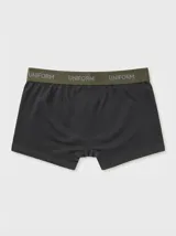 Boxer de algodón blanco con elástico personalizado con la marca Uniform.