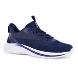 Championes deportivos Hi-Tec modelo Slide, color azul marino con suela blanca y detalles en azul oscuro.