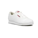 Championes urbanos Pony Champion Lifestyle Bajo, color blanco con detalles en rojo.