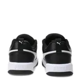 Championes urbanos Puma modelo Park Lifestyle, color negro con detalles en blanco. Presentan un diseño de corte bajo con la icónica franja lateral de la marca y suela de goma resistente.