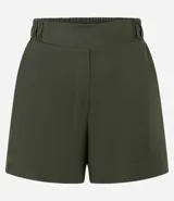 Short de corte regular confeccionado en viscosa, con cintura elástica en la parte posterior y diseño liso.