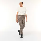 Pantalón skinny de tiro alto con estampado animal print.