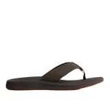 Ojotas Reef Phantom II color marrón con plantilla texturizada y tira de goma con diseño de líneas horizontales.