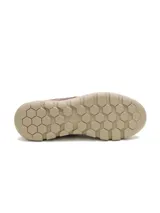 Championes Caterpillar modelo Hex Lite Leather, color marrón, confeccionados en cuero con suela de EVA ligera y entresuela texturizada.