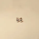 Aros tipo caravana de plata 925 con perlas esféricas.