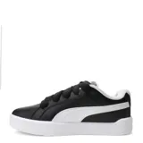 Championes urbanos Puma modelo Park Life Style Easy, de corte bajo, color negro con detalles en blanco. Presentan cordones anchos, suela de goma blanca y logo de la marca en el lateral.