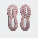 Championes de running Asics modelo Gel Cumulus 28, color violeta con detalles en blanco. Presentan tecnología de amortiguación FF BLAST MAX y suela FLUIDRIDE para mayor reactividad y suavidad en la pisada.