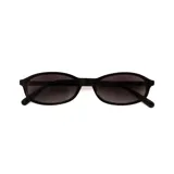 Lentes de sol con armazón ovalado de color negro y cristales oscuros polarizados con protección UV400.