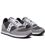 Championes Saucony Jazz Original, color gris oscuro con detalles en gris claro y blanco.