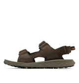 Sandalias de senderismo Columbia modelo Konos Hiker 3-Strap para hombre, color marrón, con tres correas de ajuste con velcro, plantilla con tratamiento antimicrobiano y suela de alta tracción.