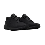 Championes de running Under Armour Surge 3, color negro con suela blanca y logo de la marca en blanco en el lateral. Confeccionados en malla transpirable.