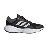 Championes Adidas Response negros con detalles en blanco y gris. Presentan las tres tiras características de la marca en los laterales y tecnología Bounce en la entresuela.