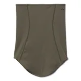 Cuello deportivo Columbia Freezer Zero II color verde oliva, confeccionado con tecnología hidroabsorbente y protección solar. Presenta un diseño ergonómico con perforaciones para ventilación en la parte frontal y logo de la marca estampado.
